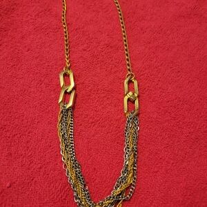 Vintage Elegant Gold and Silver Chain Necklace